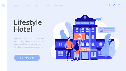 Image showing Lifestyle hotel concept landing page.