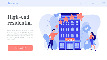 Image showing Boutique hotel concept landing page.