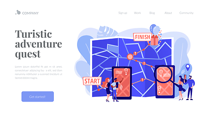 Image showing Interactive city quest concept landing page