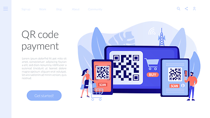 Image showing QR code concept landing page