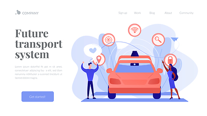 Image showing Autonomous driving concept landing page.