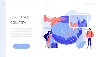 Image showing Inside country traveling concept landing page.