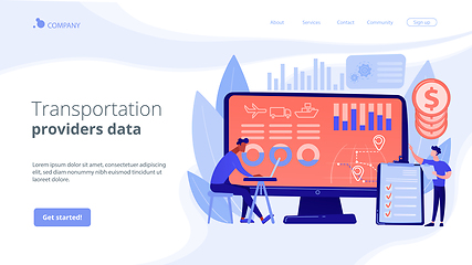Image showing Supply chain analytics concept landing page