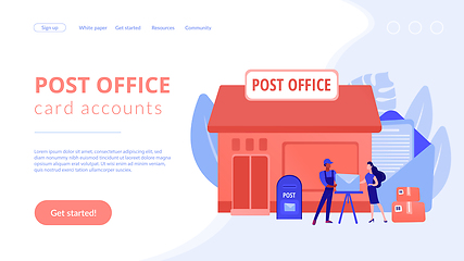 Image showing Post office concept landing page