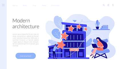 Image showing Design hotel concept landing page.