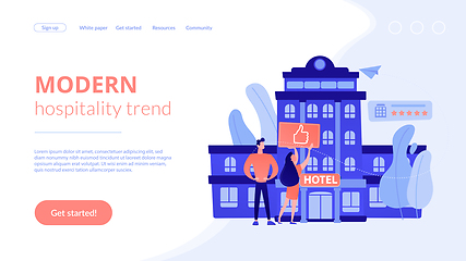 Image showing Lifestyle hotel concept landing page.