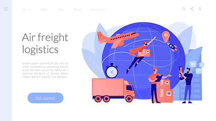 Image showing Express delivery service concept landing page.