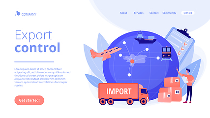 Image showing Export control concept landing page