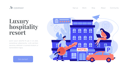 Image showing All-inclusive hotel concept landing page.