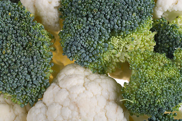 Image showing broccoli and cauliflower