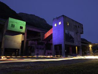 Image showing Old factory buildings in Odda