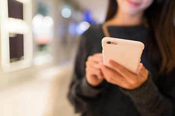 Image showing Woman use of mobile phone