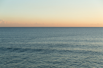 Image showing Sea and sunset