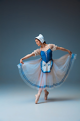 Image showing Young and graceful female ballet dancer as Cinderella fairytail character