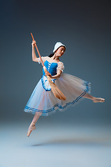 Image showing Young and graceful female ballet dancer as Cinderella fairytail character