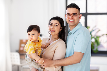 Image showing happy family with child at home