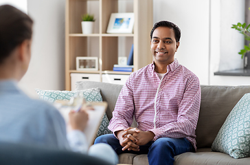 Image showing man and psychologist at psychotherapy session