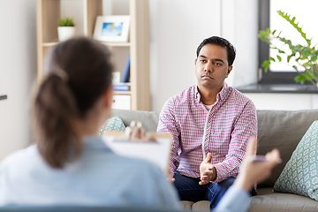 Image showing man and psychologist at psychotherapy session