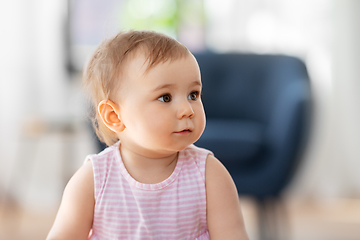 Image showing portrait of little baby girl at home