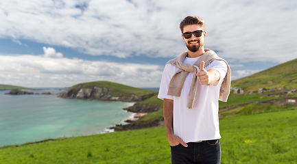 Image showing happy man showing thumbs up in ireland