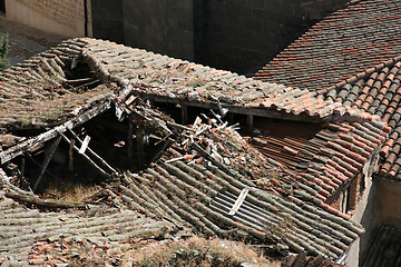 Image showing Damaged roof