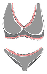 Image showing A comfy bra and coward vector or color illustration