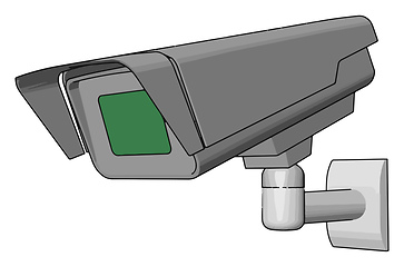 Image showing A CCTV camera vector or color illustration