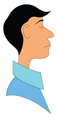 Image showing Boy waering blue shirt vector illustration 