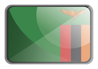 Image showing Vector illustration of Zambia flag on white background.