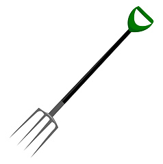 Image showing A sharp pitchfork vector or color illustration