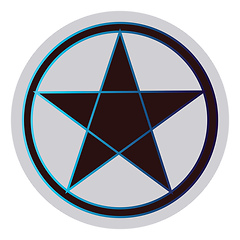 Image showing Wicca star symbol vector illustration on a white background