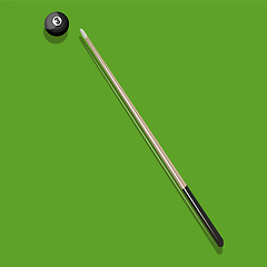 Image showing Billiards stick vector color illustration.