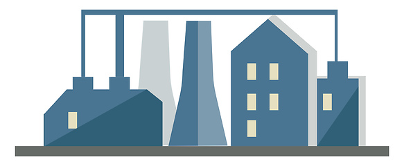 Image showing Industrial clipart with factories vector or color illustration
