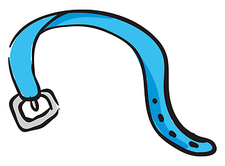 Image showing A blue belt vector or color illustration