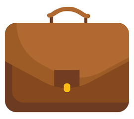 Image showing Clipart of a brown portfolio/Business shoulder bag vector or col