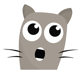Image showing Shocked cat vector or color illustration