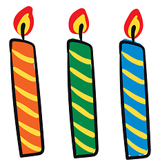 Image showing Birthday candles vector or color illustration