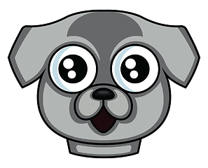 Image showing Happy dog illustration vector on white background 