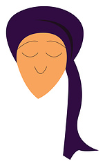 Image showing Man in purple pagri vector or color illustration