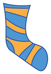Image showing Yellow and blue color socks vector or color illustration