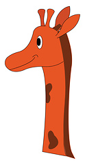 Image showing A cartoon giraffe vector or color illustration