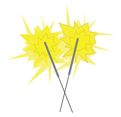 Image showing A pair of firecrackers vector or color illustration