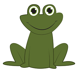 Image showing Smiling frog vector or color illustration