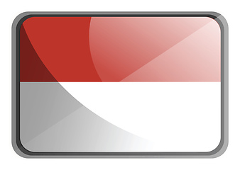 Image showing Vector illustration of Indonesia flag on white background.