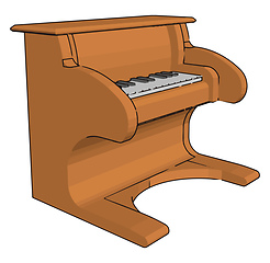 Image showing A player piano toy vector or color illustration