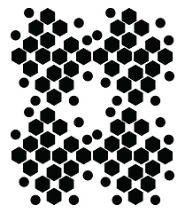 Image showing Hexagon pattern vector or color illustration