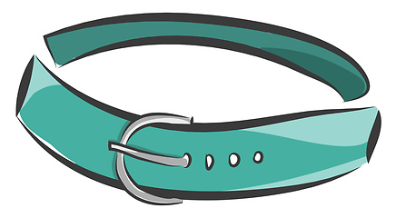 Image showing A teal green waist belt vector or color illustration