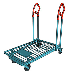 Image showing Trolley a small vehicle vector or color illustration
