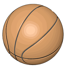 Image showing Orange basketball ball vector illustration on white background