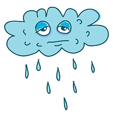 Image showing A stressed cloud vector or color illustration